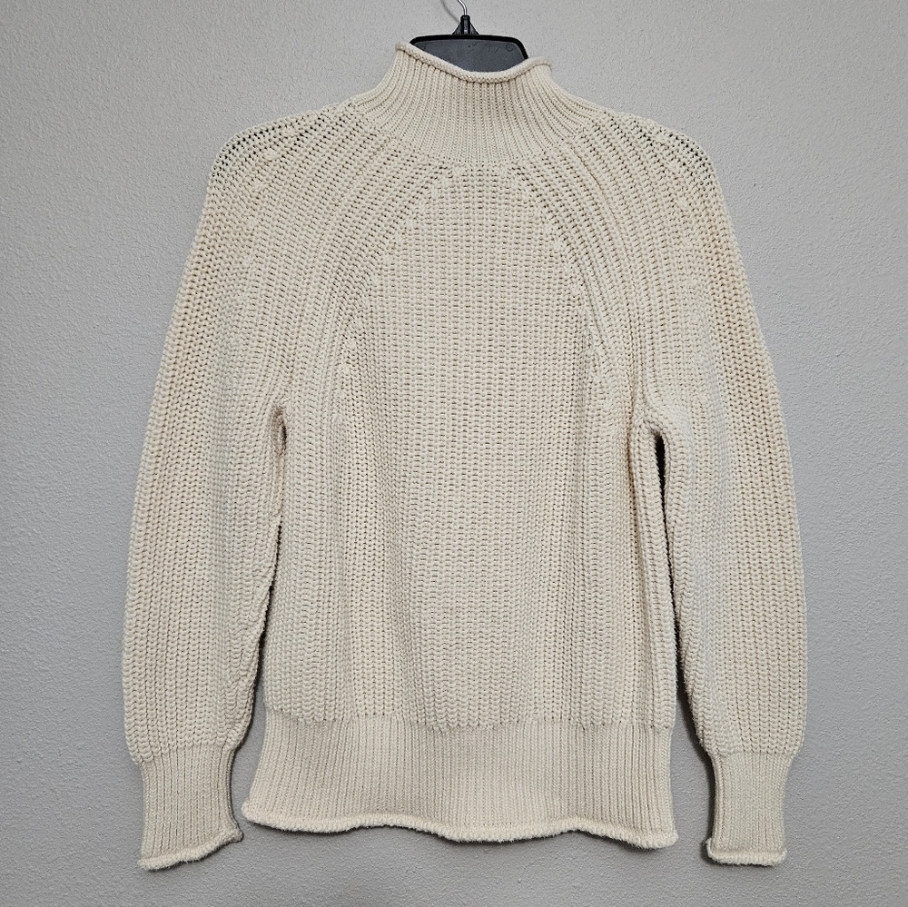 J. Crew Off-White Knit Turtleneck Sweater